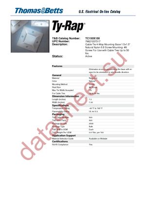 TC150X150 datasheet  